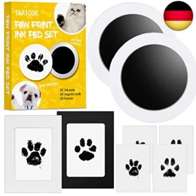 Pfotenabdruck Set Hund Katze, Taricor Baby Fussabdruck Set, 2pcs Fußabdruck
