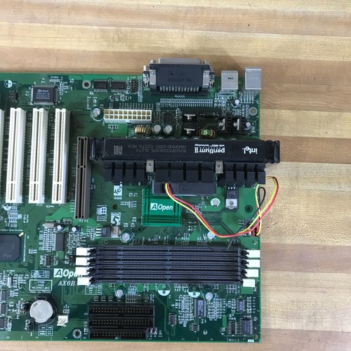 Vintage AOpen AX6B Slot 1 Motherboard w/ Pentium II 333MHz CPU (WORKS) - Afbeelding 5 van 6