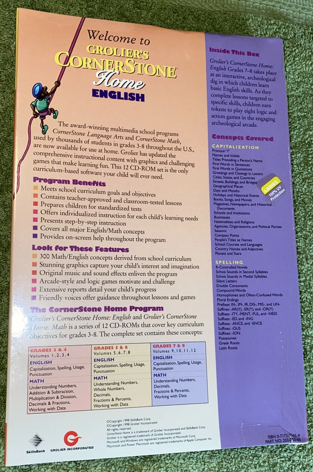Grollier's Cornerstone Home English Grades 7-8 Volume 11, Brand New, Sealed - Image 2 of 4