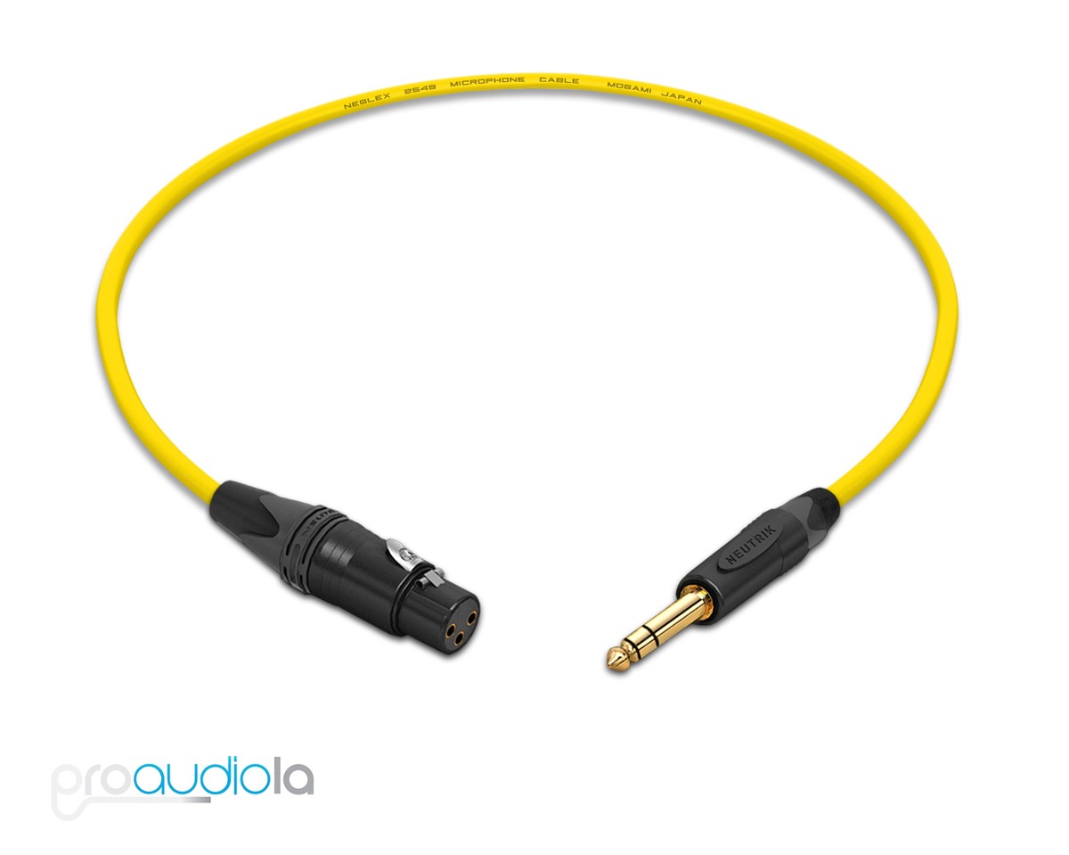 Mogami 2549 Cable | Neutrik Gold XLR-F 1/4