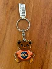 NASA Bear Key Chain Travel Bag Dog Tag Keyring Key Fob