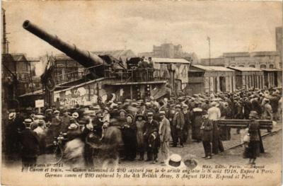 CPA PARIS Canon et Train. Canon allemand expose (562849)
