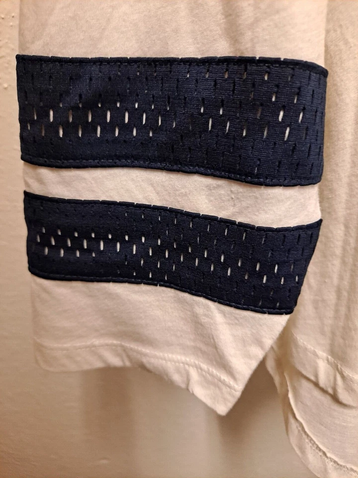 Texans Graphic T-Shirt, Off-White, Mesh Neckline 3/4 Sleeves Women's L - Image 4 of 4