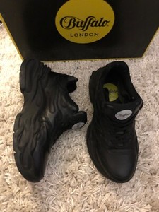 buffalo platform sneakers black