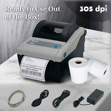 SATO CG412DT Thermal 4x6" Label Printer 300 dpi with Two Roll Starter Package
