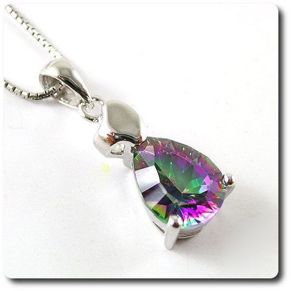 Edelsteine Und Mineralien. Pendant Topas Mystik Silber 925.-image