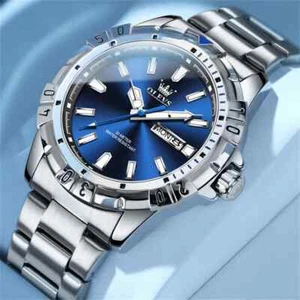OLEVS LUXURY WATCH WATERPROOF STAINLESS -STEEL pour homme