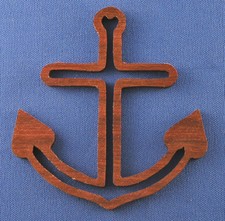 Ship's Anchor Christmas Ornament - hand cut