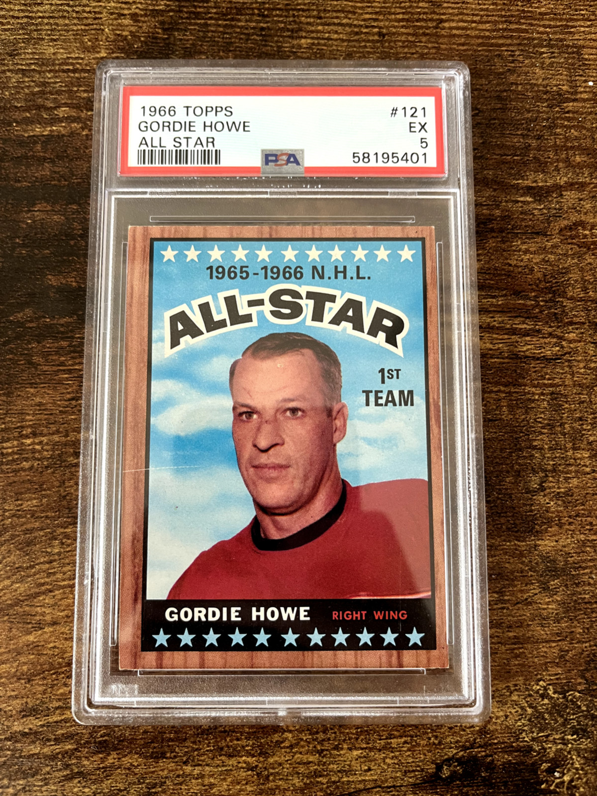1965-66 Topps Gordie Howe All Star #121 PSA 5
