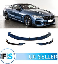 BMW 8 SERIES G16 G15 G14 FRONT GLOSS BLACK LOWER THREE PIECE SPLITTER LIP 2018+