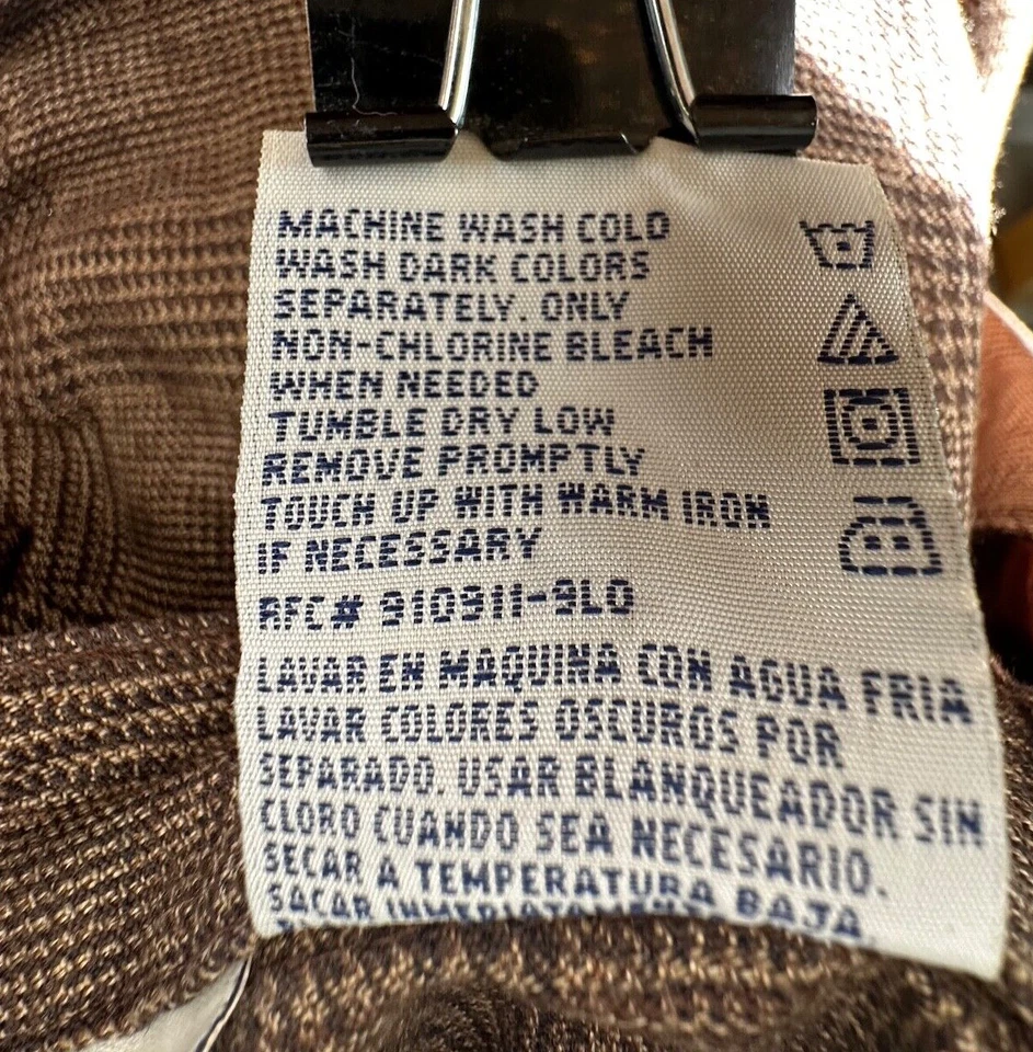 Белый олень винтажный женщин размер 6 средний клетку коричневый брюки брюки - Изображение 4 из 4