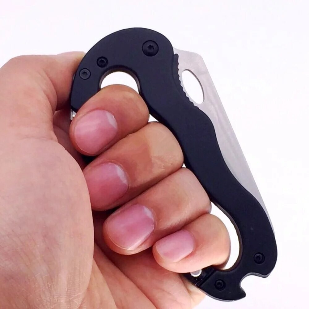 Steel Carabiner Multi-Tool with Knife Screwdriver for Hiking Camp Survival  
