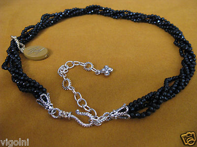 ONYX KETTE BARBARA BIXBY SCHWARZ EDELSTEIN PERLENKETTE BLUME Geschenk Designer