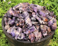 1/2 lb Bulk Lot Rough Natural Banded Amethyst Crystals (Chevron Amethyst)
