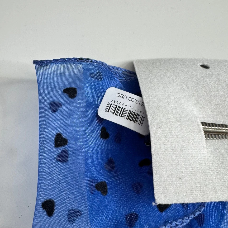 NWT FREE PEOPLE Heart Print Hair Bow Blue - Image 4 of 4