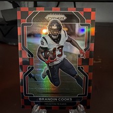 2021 Panini Prizm Football Black and Red Checkerboard Brandon Cooks #32