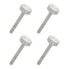 4 Pcs M5 x 40mm Flat Knurled Head Thumb Screws Thumbscrew Bolts Fasteners