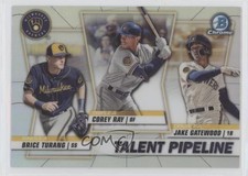 2020 Bowman Talent Pipeline Trios Chrome Brice Turang Corey Ray #TP-MIL 02ia