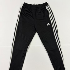 Adidas Black Joggers with White Side Stripes