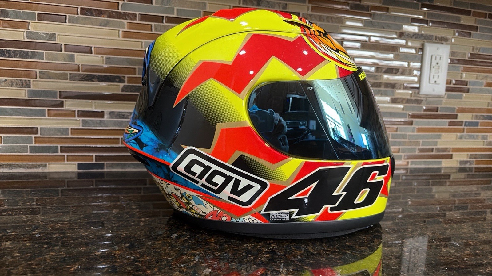 ROSSI 2001 500 CC XR-2 Helmet SIze L Very Rare Excellent Con