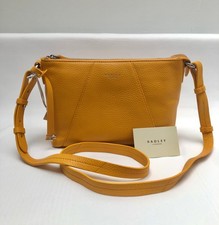 Image of Authentic Radley London mustard leather crossbody bag - brand new with tag and D