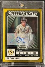 Brooks Lee Gold Autograph College Ticket 9/99 - 2022 Panini Contenders CTO-1