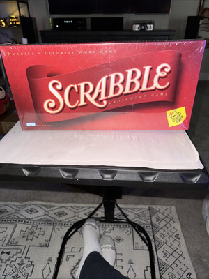 Vintage Parker Brothers Hasbro Scrabble Crossword Game 2001 Wooden Tiles & Racks