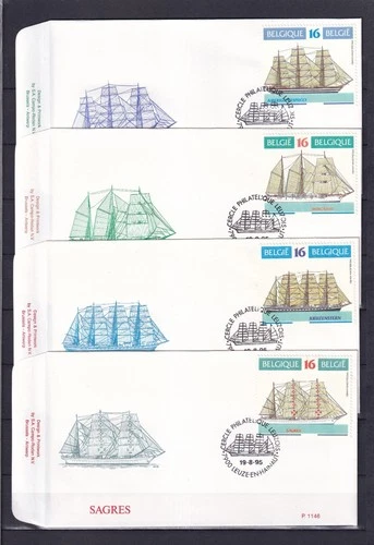 [LG78577] Belgium N°2608/2611FDC Ships First Day Cover COB € 12,00 SUPERB