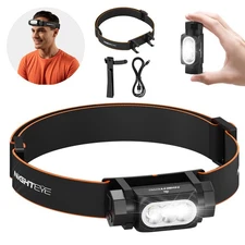 NIGHTEYE LED Headlamp Rechargeable Headlight Type-C for Mining Camping Hunting