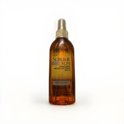 L'oreal New Sublime Sun Sunscreen Broad Spectrum SPF 15  SHEER PROTECT