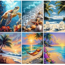 6 Pack Diamond Art Kits for Adults,Sea Turtle 5D Diamond Painting Kits for Ad...