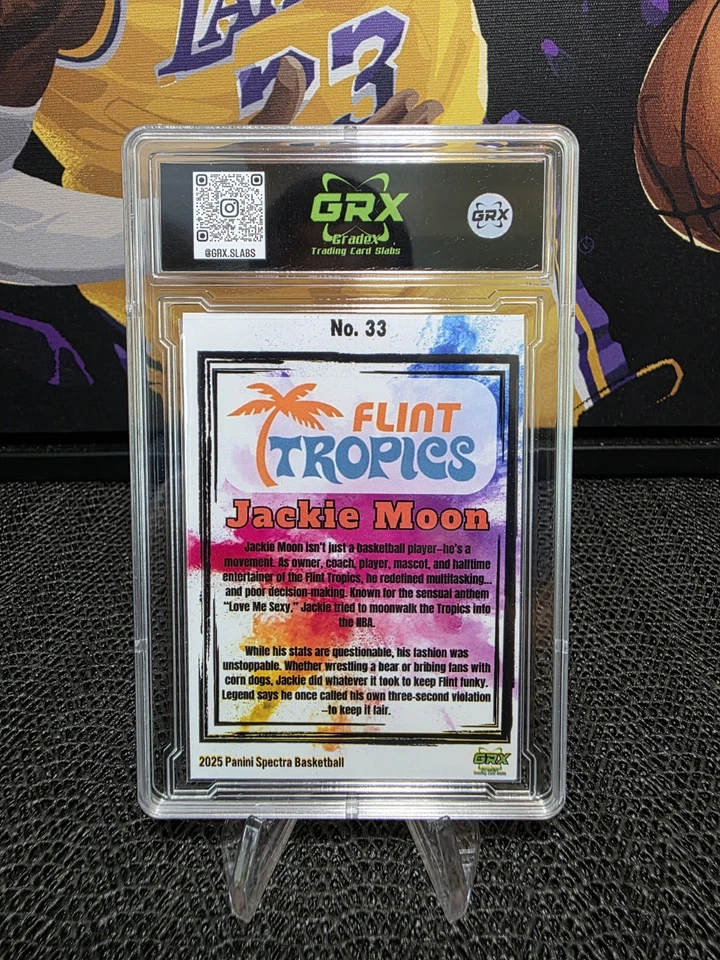 Baloncesto Panini Spectra 2025 #33 Jackie Moon Flint Tropics ¡Explosión de color personalizada! Foto 2 de 2