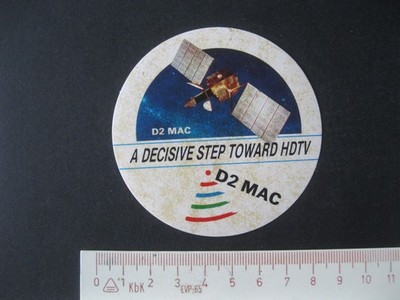 D2 MAC A DECISIVE STEP TOWARD HDTV Sticker Aufkleber Reklame Werbung