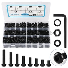 Besitu M6 Bolt Assortment Kit, 510Pcs M6 x 10/12/14/16/20/25/30/35mm Button H...