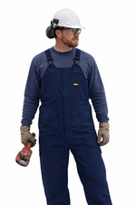 Carhartt FR Bib Overalls 38x28 Flame Resistant Nomex IIIA Black Workwear USA NW