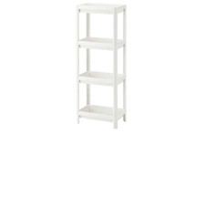 4 Tier Shelf Unit Storage Tower Rack Shelves for Bathroom Kitchen Small Spaces