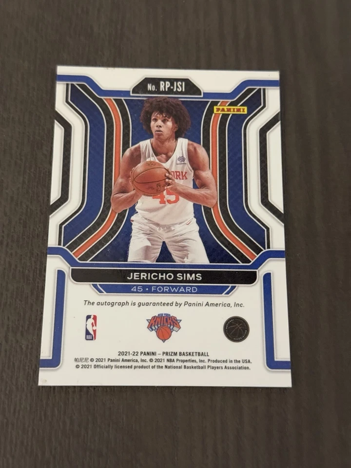 2021-22 Panini Prizm Rookie Penmanship Autographs #RP-JSI JERICHO SIMS Auto RC - Image 2 of 3