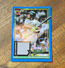 Topps 2026 Series 1 1991 Relics Rickey Henderson #91R-RH Blue /150 A's