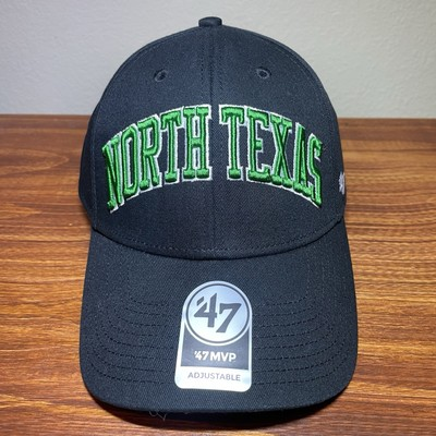 #ad North Texas Mean Green Eagles Adjustable Hat‘ 47 Brand MVP Black Green Cap New $29.95