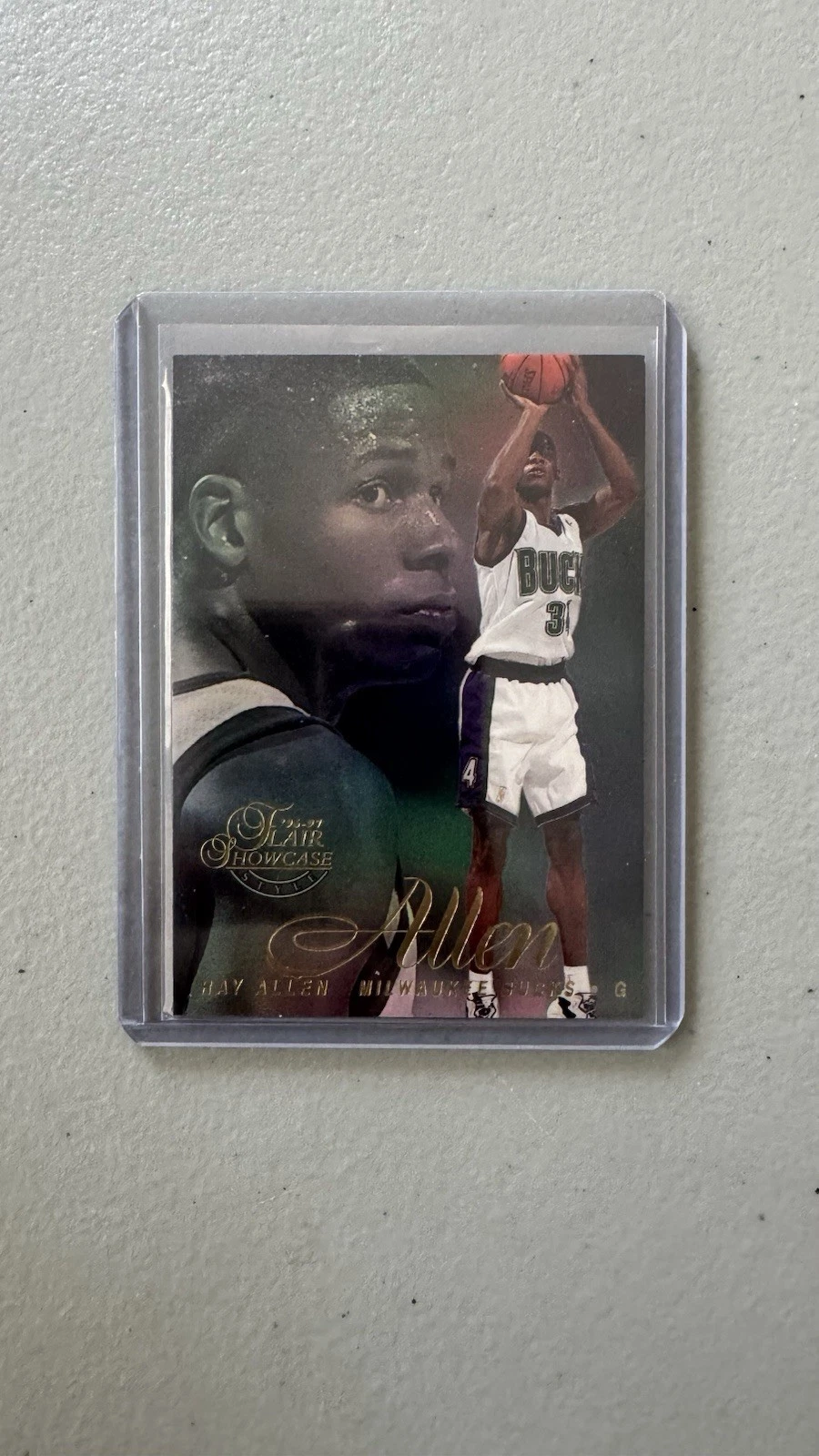 RAY ALLEN 1996-97 Flair Showcase Row 2 Section 1 Seat 35 RC Rookie Bucks Celtics