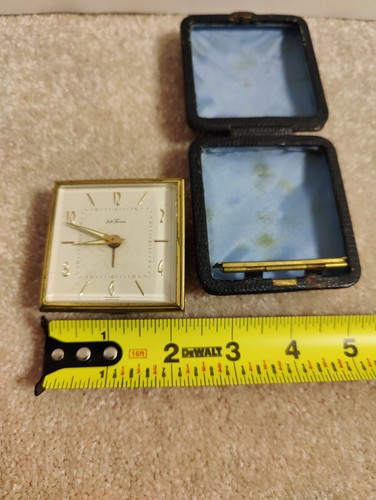 Seth Thomas Germany Mid Century Travel Alarm Clock BlueCase Folding ...