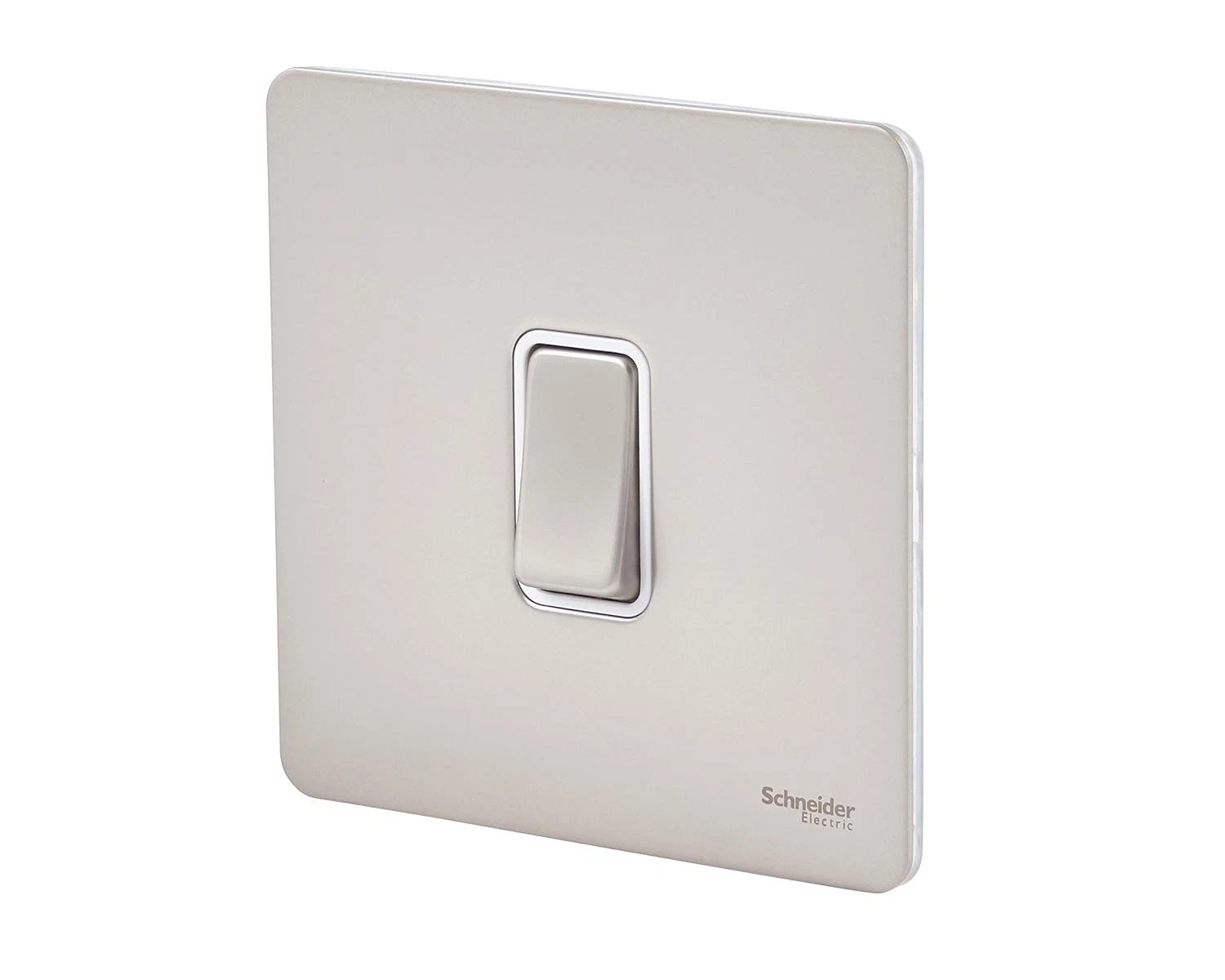 Schneider Ultimate Screwless 1 Gang Control Switch Pearl Nickel GU2410WPN