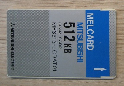512kB SRAM PCMCIA-Speicherkarte / Memory Card  Mitsubishi Melcard MF3513-LYDAT01