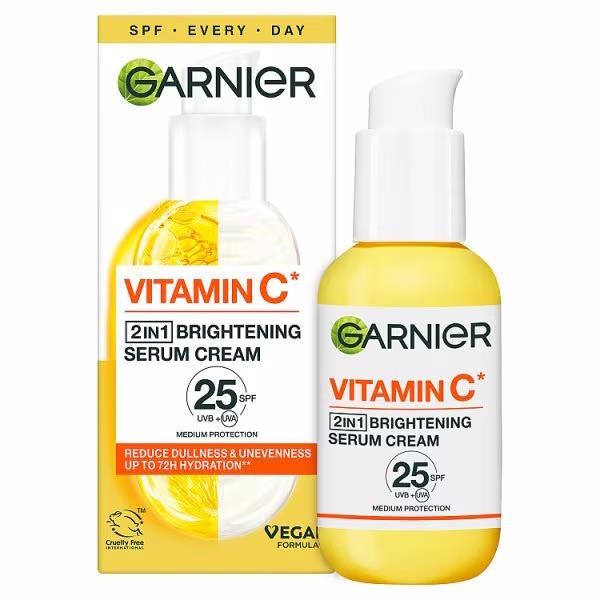 Garnier Skin Active Vitamin C 2in1 Brightening Serum Cream SPF25 50ml