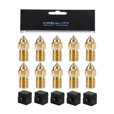Creality Original Ender 3 V3 SE Nozzle Kit,10Pcs 0.4mm Brass Nozzles, 5Pcs