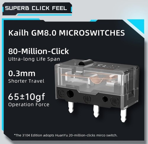 Machenike Wireless Gaming Maus, 26.000 Punkte pro Zoll, PAW3395 Sensor, RGB Backl - Bild 4 von 7
