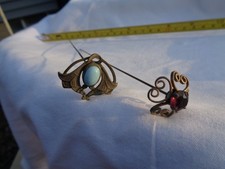 Antique ART DECO & ART NOUVEAU hat Pins (lot of 2) 