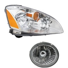 Headlamp Kit For 2002-2004 Nissan Altima Right Side Halogen Assy with Fog Light