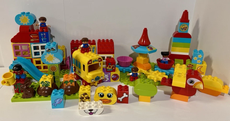 Enorme Lego Duplo Mi Primer Lote Mixto Carrusel Cohete Jardín Autobús Casa de Juegos Foto 2 de 4