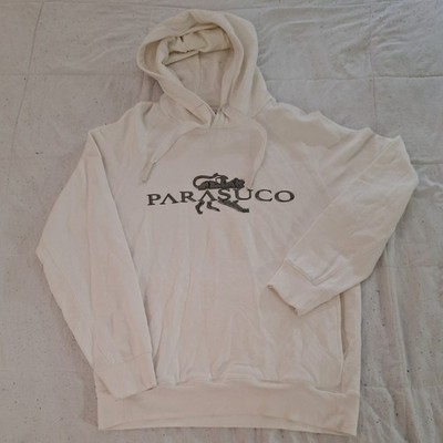 Parasuco Unisex Pullover Hoodie Sweatshirt - Size Medium - White 